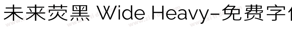 未来荧黑 Wide Heavy字体转换